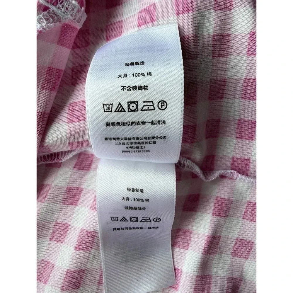 Polo Golf Ralph Lauren Shirt Women Medium Pink Gingham Sleeveless Tailored Fit